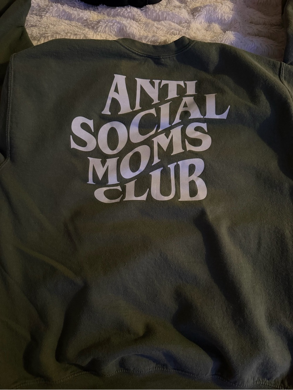Anti Social Moms Club Olive Graphic Sweatshirt